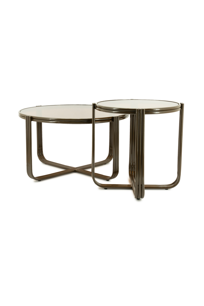 Cruciform Base Glass Coffee Table | By-Boo Groovy | Oroatrade.com