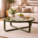 Cruciform Base Glass Coffee Table | By-Boo Groovy