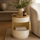 Round Oak Side Table | By-Boo Tondo