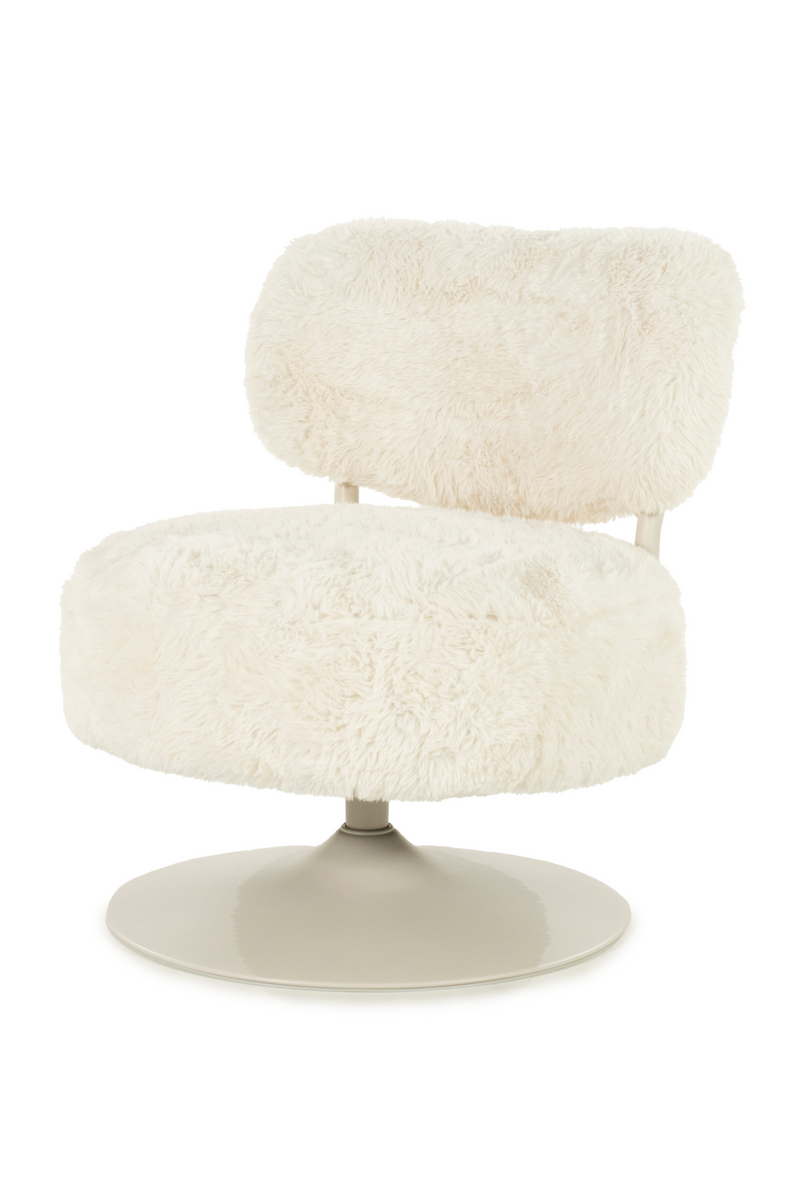 Round Furry Swivel Chair | By-Boo Furlo | Oroatrade.com