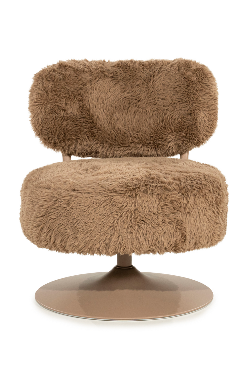 Round Furry Swivel Chair | By-Boo Furlo | Oroatrade.com