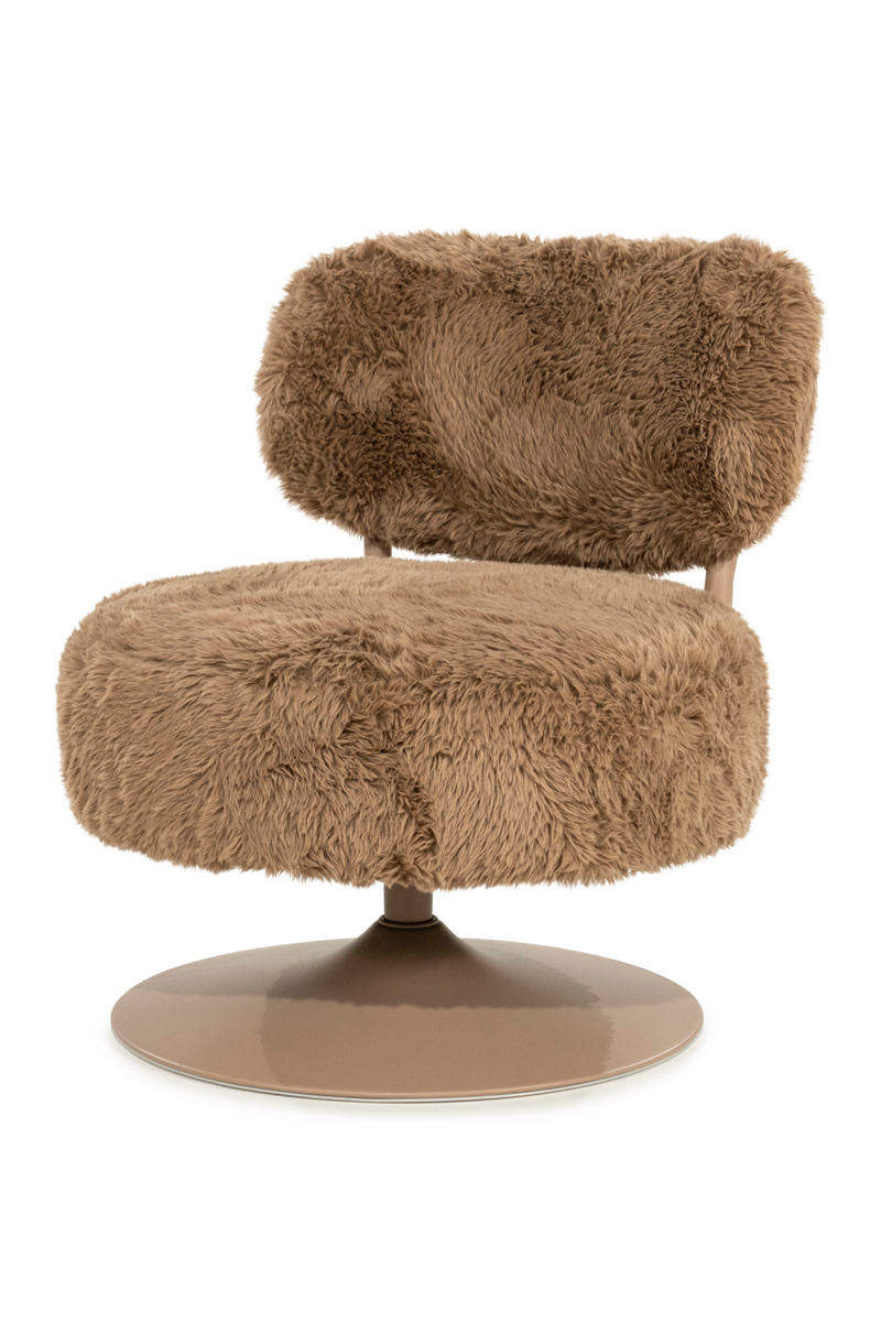 Round Furry Swivel Chair | By-Boo Furlo | Oroatrade.com