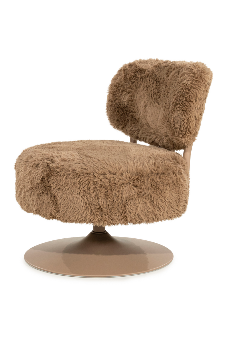 Round Furry Swivel Chair | By-Boo Furlo | Oroatrade.com