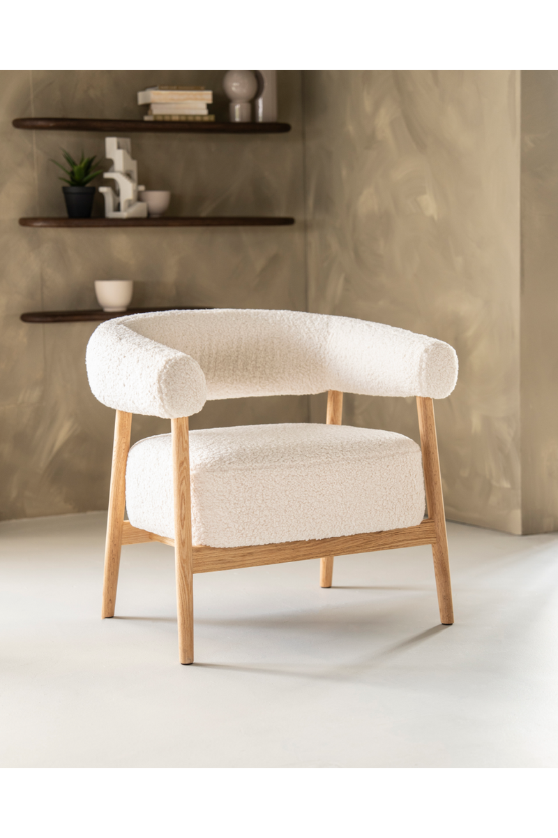 Oak Framed Curve Lounge Chair | By-Boo Cozy | Oroatrade.com