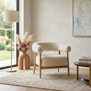 Oak Framed Curve Lounge Chair | By-Boo Cozy
