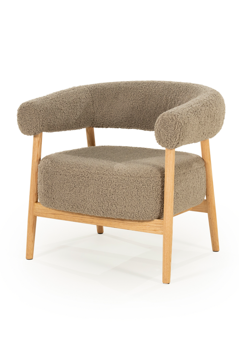 Oak Framed Curve Lounge Chair | By-Boo Cozy | Oroatrade.com