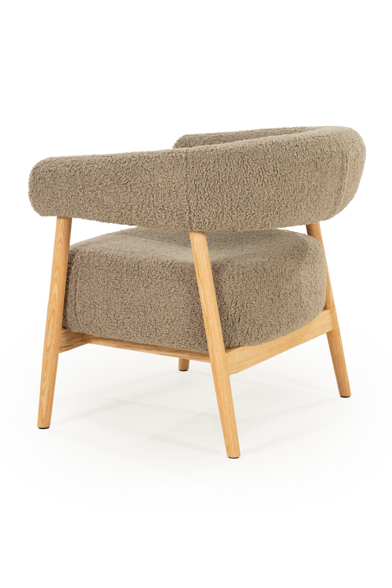 Oak Framed Curve Lounge Chair | By-Boo Cozy | Oroatrade.com