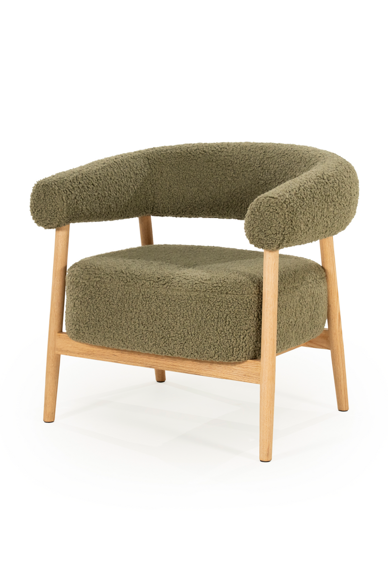 Oak Framed Curve Lounge Chair | By-Boo Cozy | Oroatrade.com