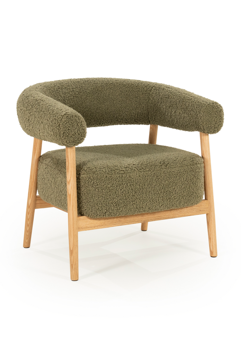Oak Framed Curve Lounge Chair | By-Boo Cozy | Oroatrade.com