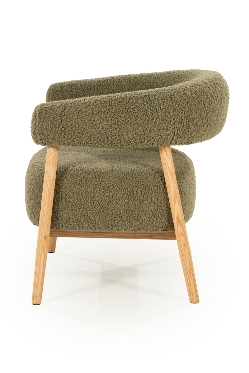 Oak Framed Curve Lounge Chair | By-Boo Cozy | Oroatrade.com