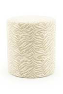 Printed Fabric Round Stool | By-Boo Tigra | Oroatrade.com