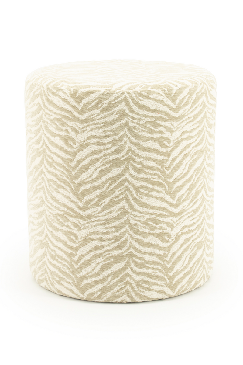 Printed Fabric Round Stool | By-Boo Tigra | Oroatrade.com