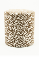 Printed Fabric Round Stool | By-Boo Tigra | Oroatrade.com