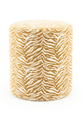 Printed Fabric Round Stool | By-Boo Tigra | Oroatrade.com