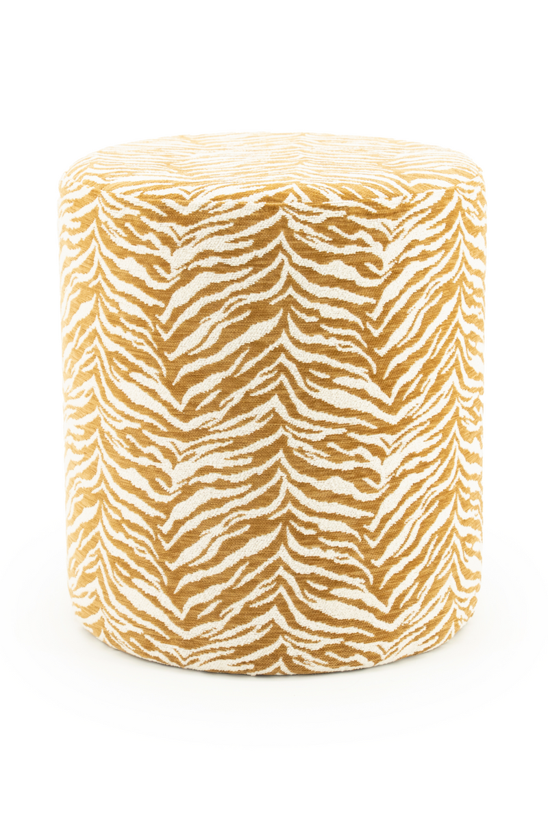 Printed Fabric Round Stool | By-Boo Tigra | Oroatrade.com