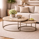 Round Marble Nested Coffee Tables (2) | By-Boo Alvar