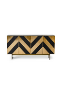 Cabinet with black and gold chevron pattern - www.oroatrade.com