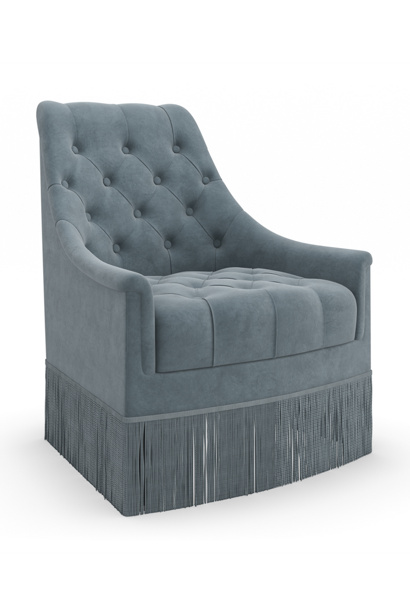 Turquoise Velvet Tufted Occasional Chair | Caracole | Oroatrade.com