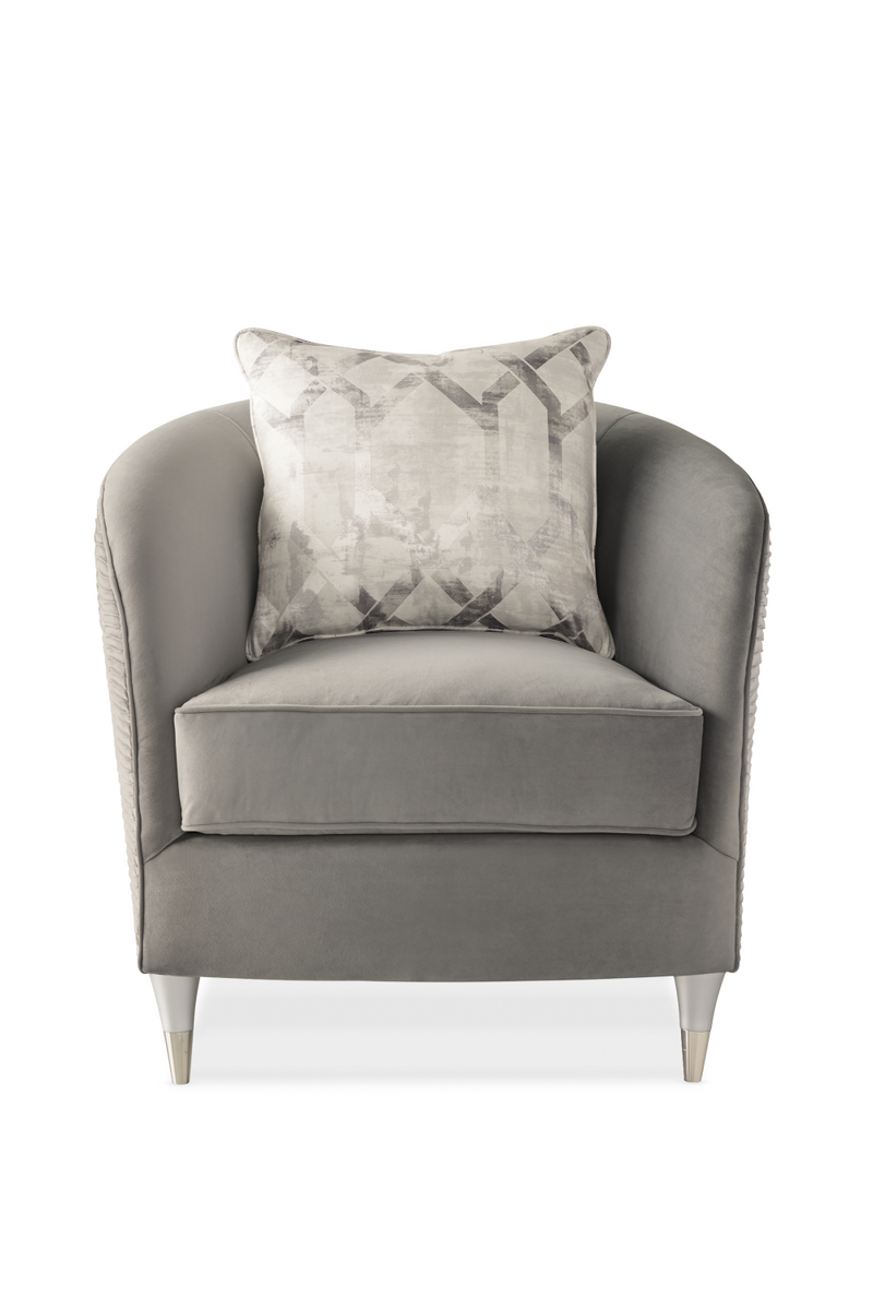 Gray Barrel Lounge Chair | Caracole Farrah | Oroatrade.com