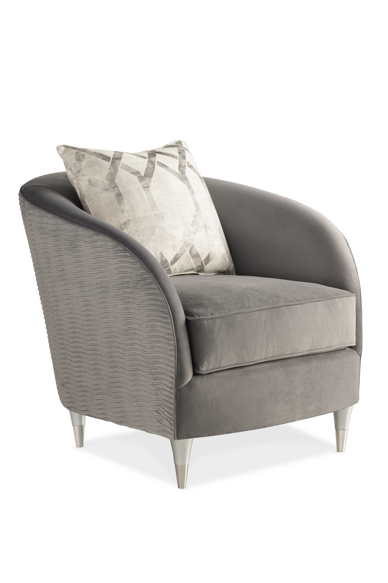 Gray Barrel Lounge Chair | Caracole Farrah | Oroatrade.com