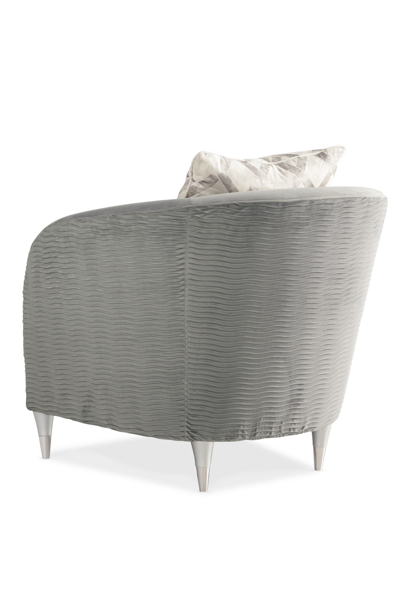 Gray Barrel Lounge Chair | Caracole Farrah | Oroatrade.com