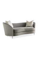 Gray Velvet Curved Sofa | Caracole Farrah | Oroatrade.com