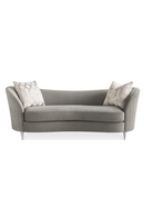 Gray Velvet Curved Sofa | Caracole Farrah | Oroatrade.com
