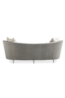 Gray Velvet Curved Sofa | Caracole Farrah | Oroatrade.com
