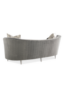 Gray Velvet Curved Sofa | Caracole Farrah | Oroatrade.com
