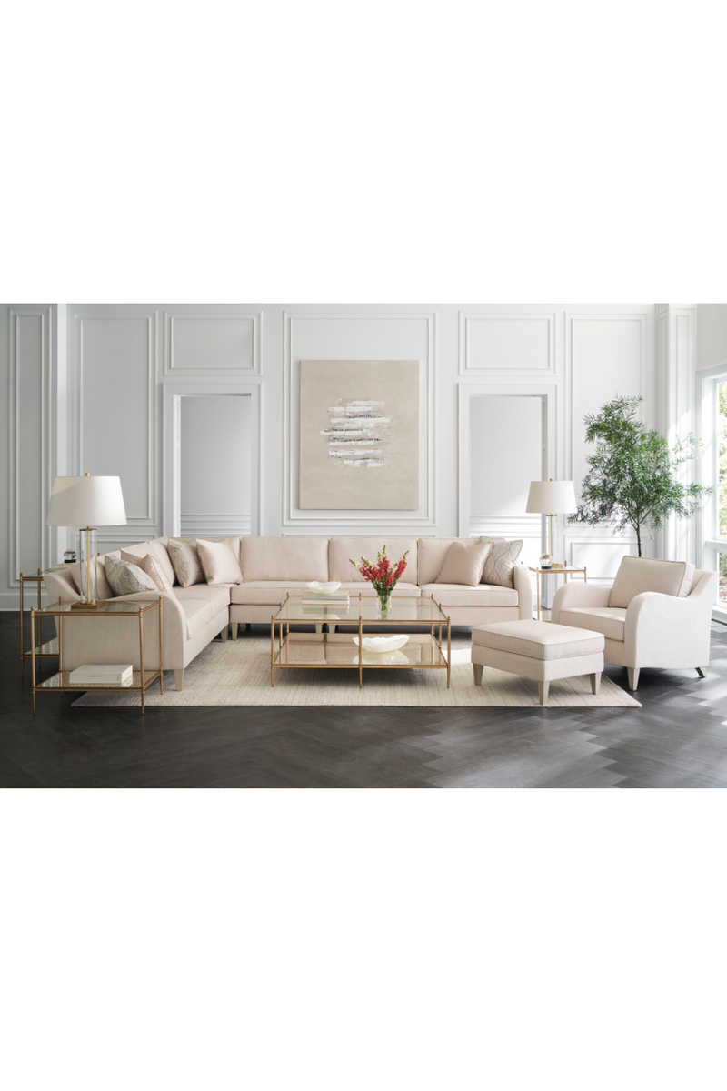 Cream Modern Sectional Sofa | Caracole Victoria | Oroatrade.com