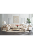 Cream Cushioned Ottoman | Caracole Victoriav | Oroatrade.com