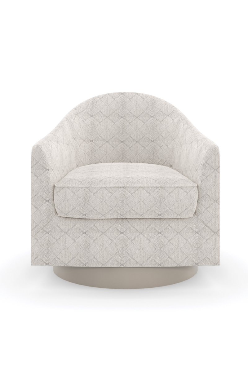 Diamond-Patterned Swivel Chair | Caracole Victoria | Oroatrade.com