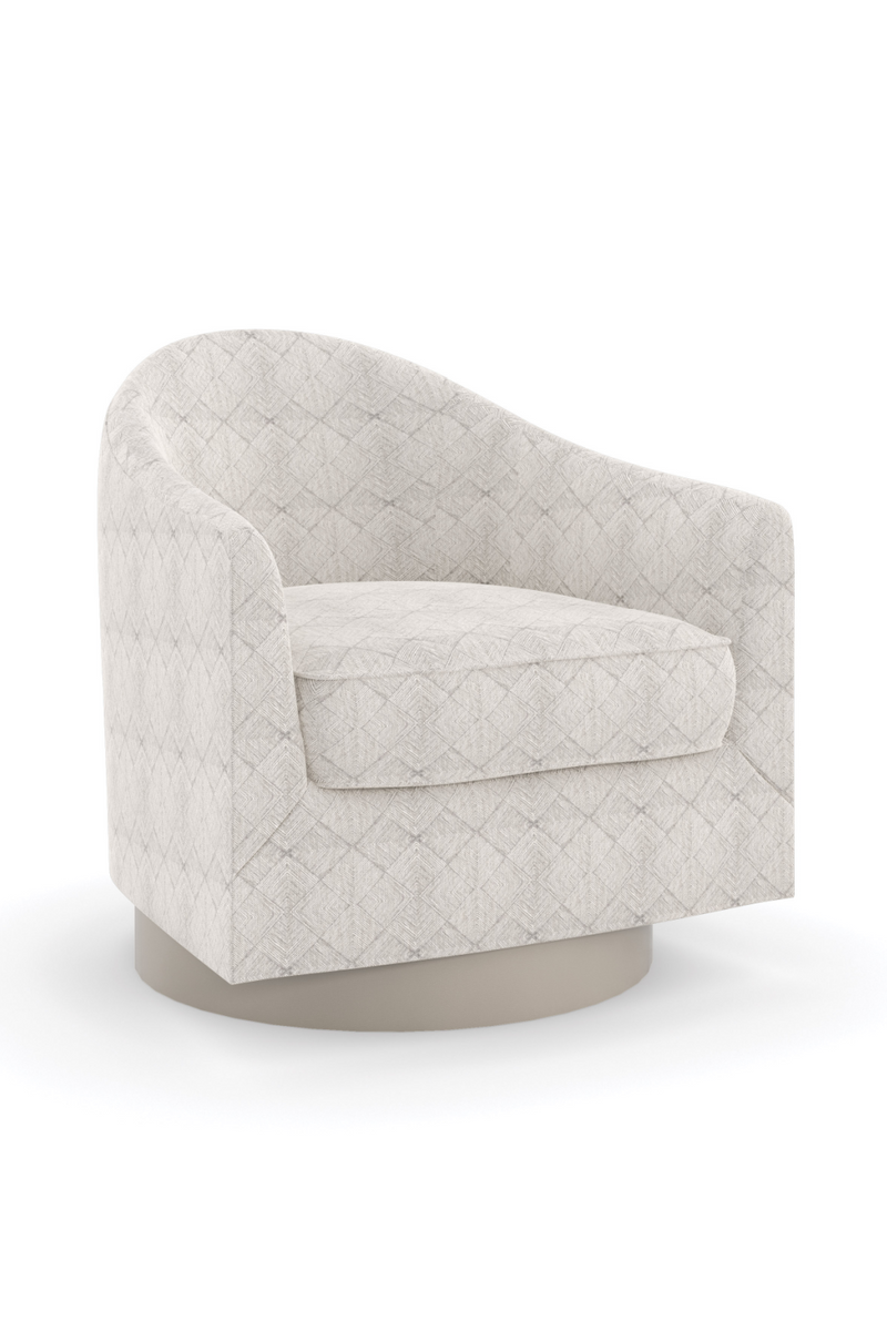 Diamond-Patterned Swivel Chair | Caracole Victoria | Oroatrade.com