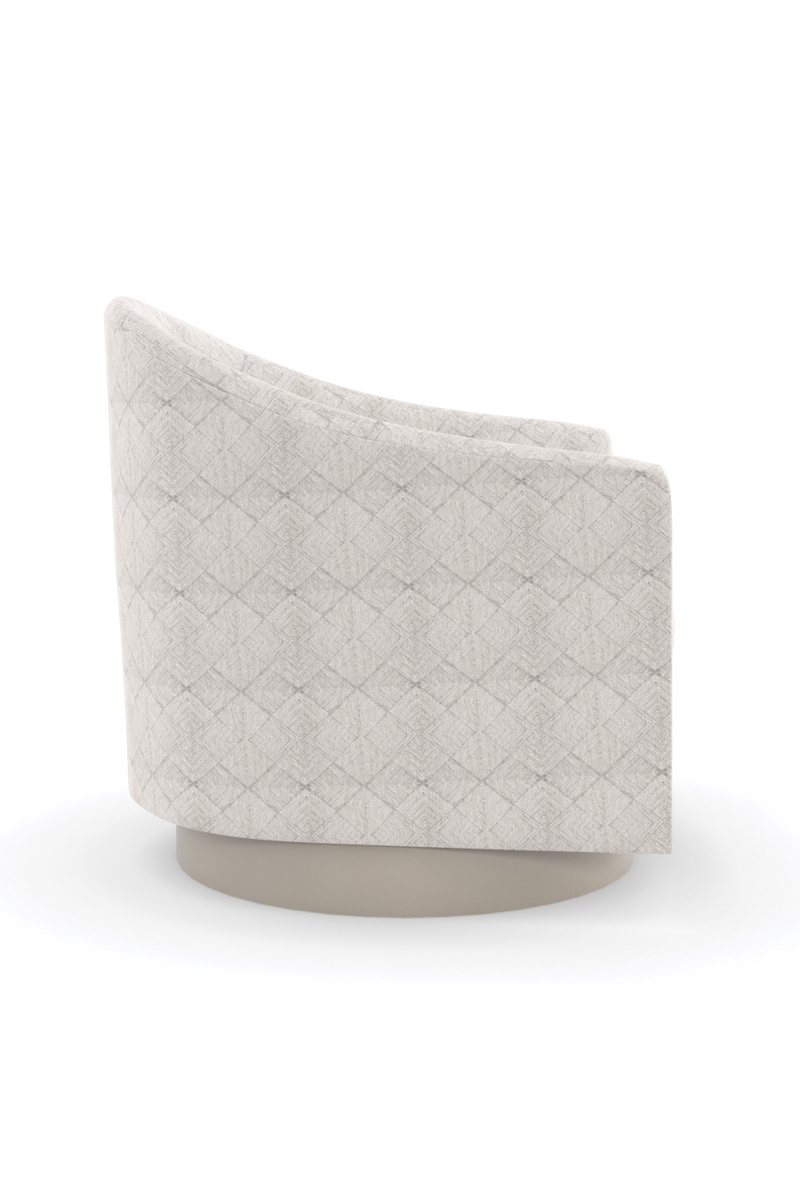 Diamond-Patterned Swivel Chair | Caracole Victoria | Oroatrade.com