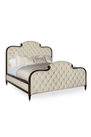 Cream Tufted Silk California King Bed | Caracole Everly |  Oroatrade.com