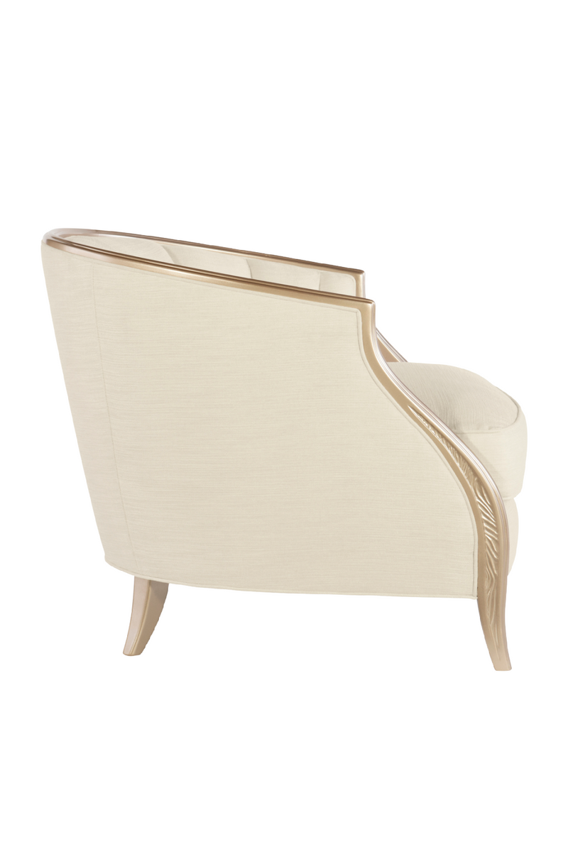 Cream Bouclé Lounge Chair | Caracole Adela | Oroaftrade.com