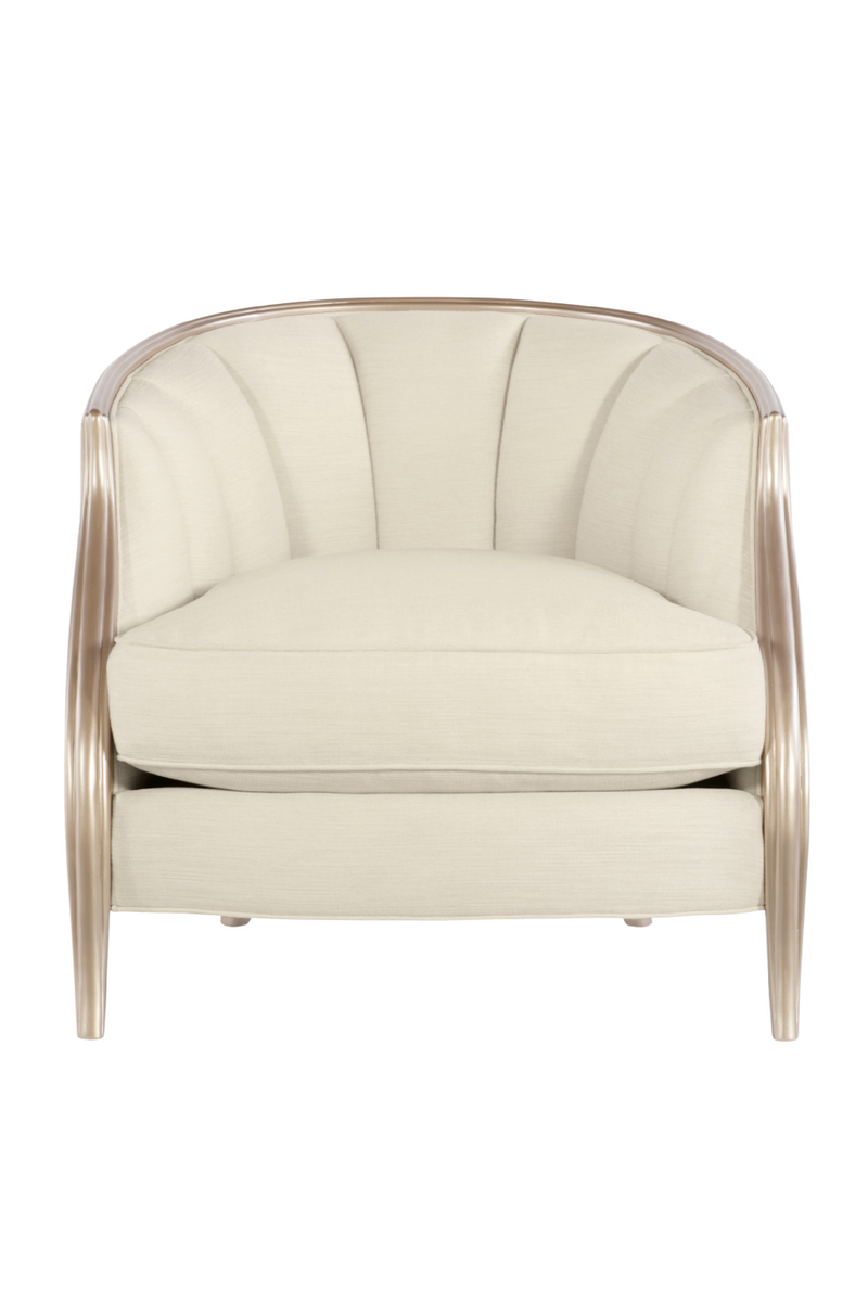 Cream Bouclé Lounge Chair | Caracole Adela | Oroaftrade.com