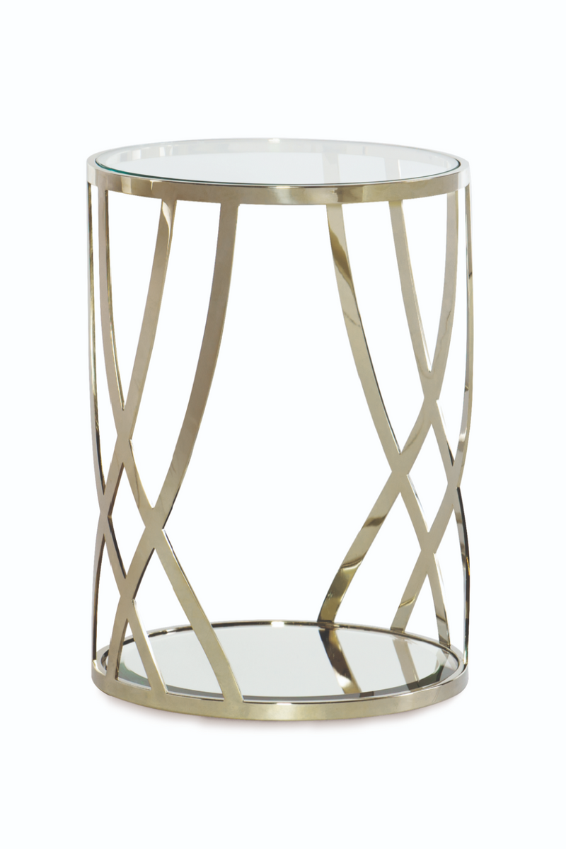 Glass Modern Round Table | Caracole Adela | Oroatrade.com