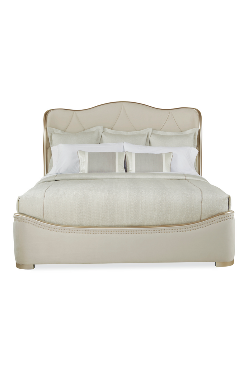 Cream Velvet Tufted Bed | Caracole Adela | Oroatrade.com