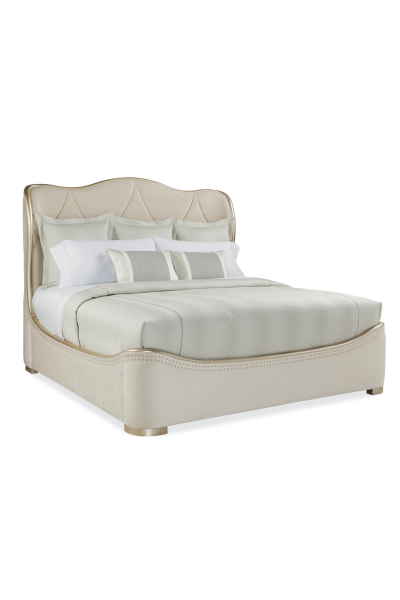 Cream Velvet Tufted Bed | Caracole Adela | Oroatrade.com