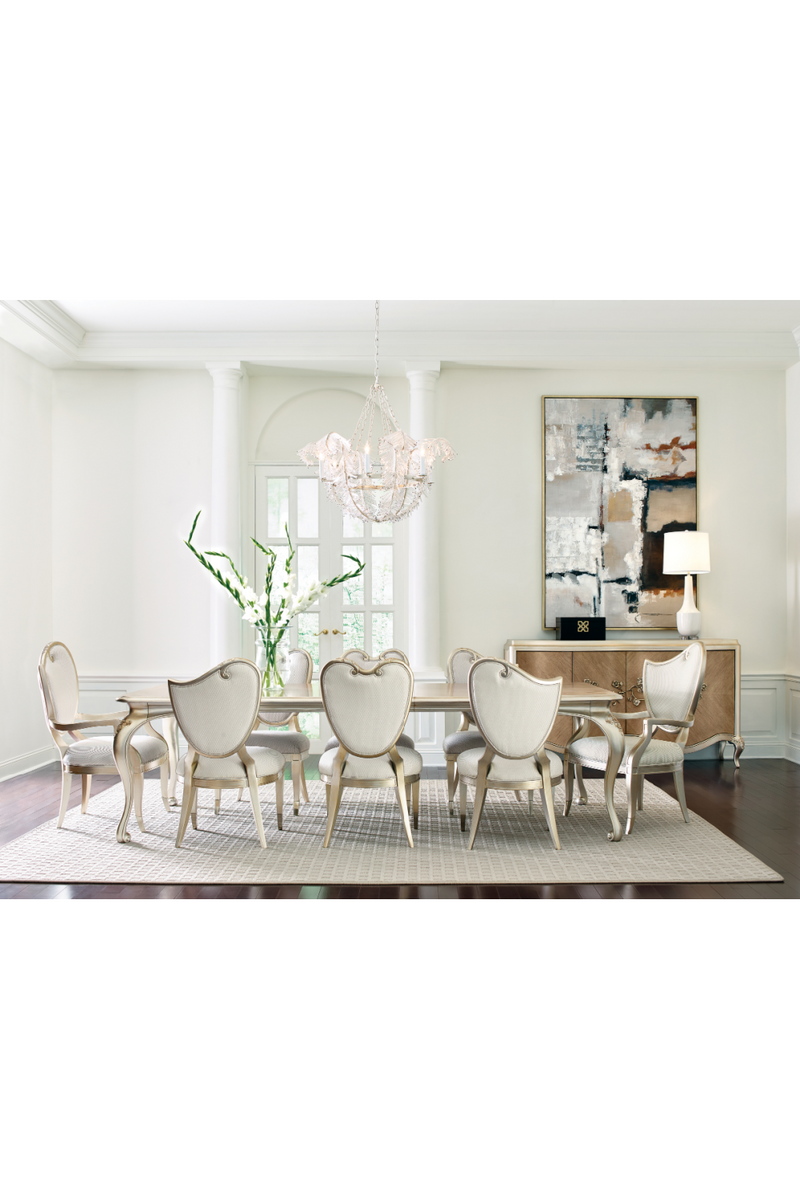 Silkscreened Extendable Dining Table | Caracole Rectangle | Oroatrade.com