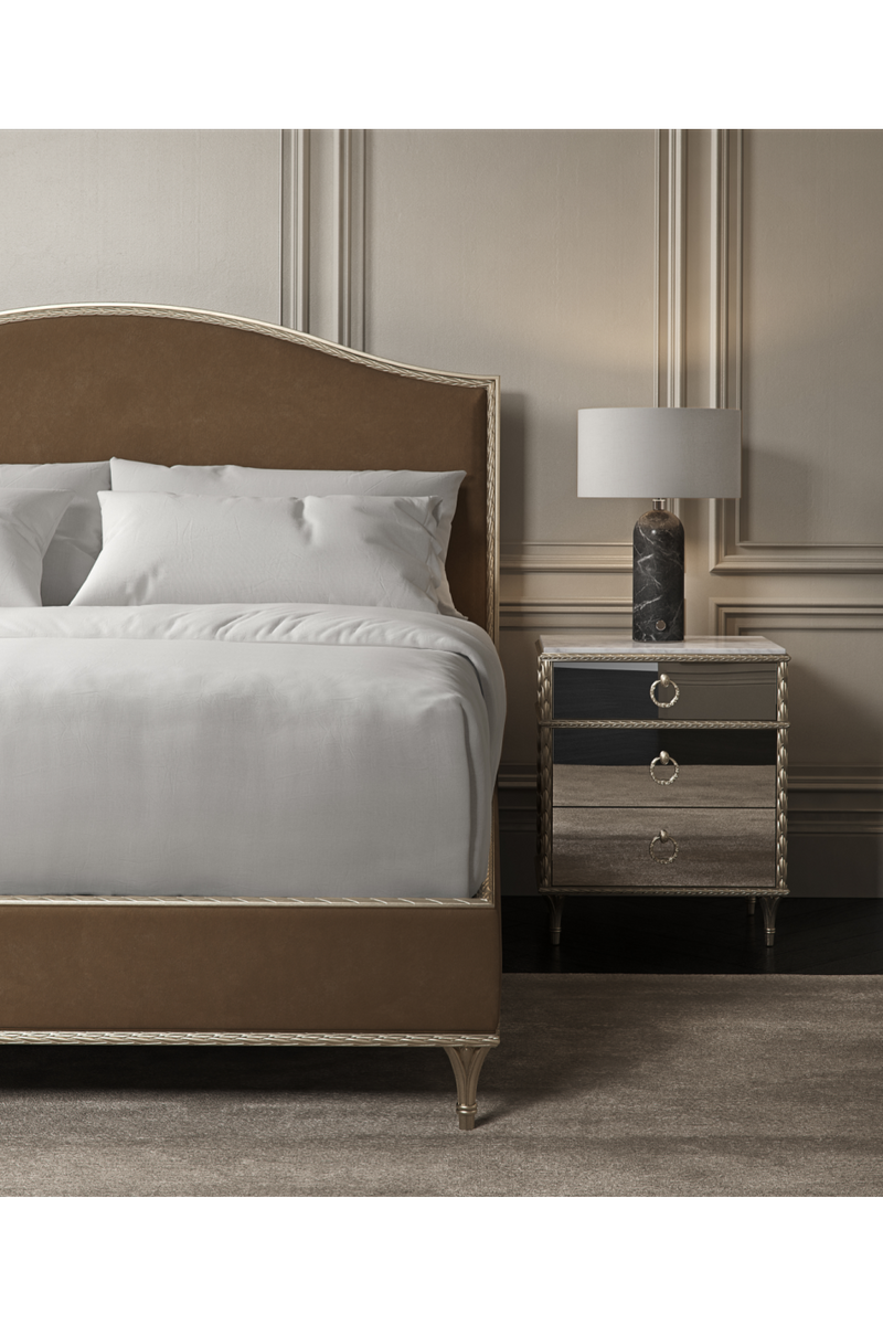 Mirrored Vintage Style Nightstand | Caracole Fontainebleau | Oroatrade.com