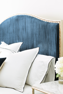 Blue Modern Platform Bed | Caracole Fontainebleau | Oroatrade.com