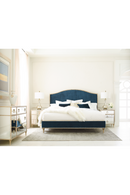 Blue Modern Platform Bed | Caracole Fontainebleau | Oroatrade.com