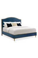 Blue Modern Platform Bed | Caracole Fontainebleau | Oroatrade.com