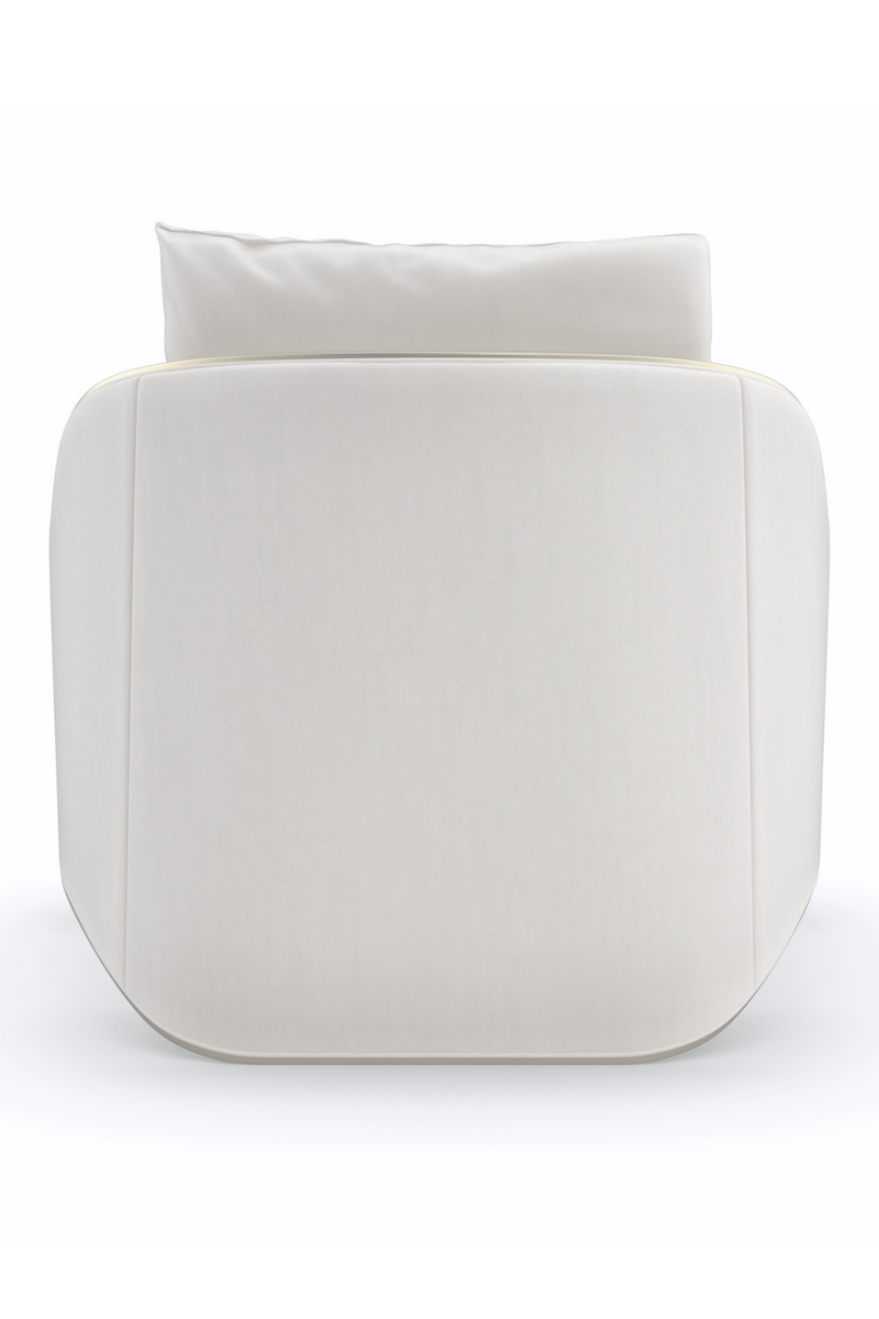 White Chenille Lounge Chair | Caracole Lillian | Oroatrade.com