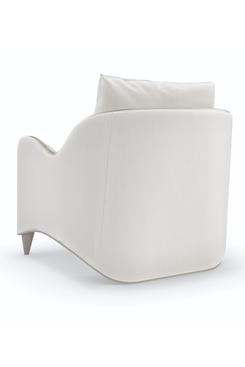 White Chenille Lounge Chair | Caracole Lillian | Oroatrade.com