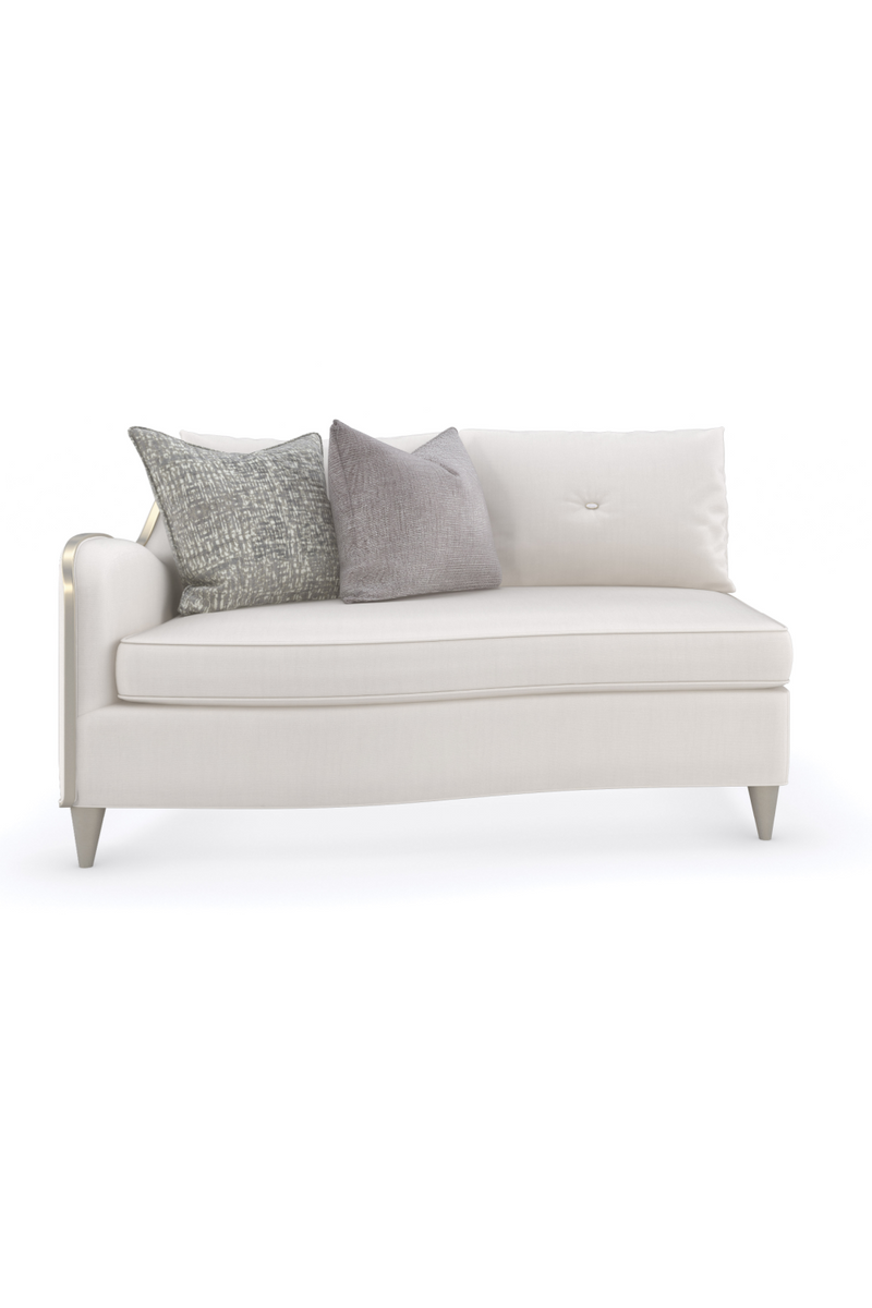 White Chenille Modular Sofa | Caracole Lillian | Oroatrade.com