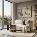Contract furniture - Cream Chenille Right-Armed Sofa - www.oroatrade.com