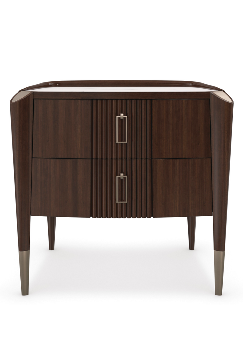 Dark Wood Classic Nightstand | Caracole The Oxford | Oroatrade.com